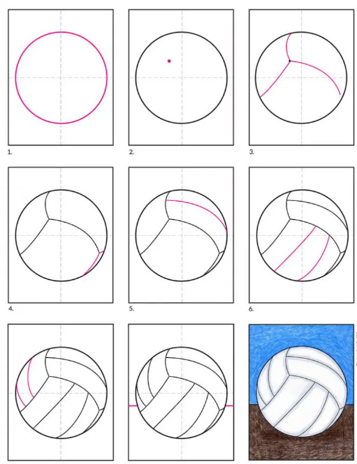 How to Draw a Volleyball? A Step-by-step Guide - EDU Smart Zone
